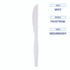 BOARDWALK KNIFEMWPSCT Mediumweight Polystyrene Cutlery, Knife, Plastic, White, 100/Box, 10 Boxes/Carton