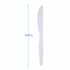 BOARDWALK KNIFEMWPSCT Mediumweight Polystyrene Cutlery, Knife, Plastic, White, 100/Box, 10 Boxes/Carton