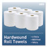GEN 1820 Hardwound Roll Towels, 1-Ply, 8" x 800 ft, White, 6 Rolls/Carton