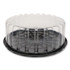 PACTIV EVERGREEN CORPORATION YEH89902 Plastic Cake Container, Shallow 9" Cake Container, 9" Diameter x 3.38" h, Black/Clear, 90/Carton