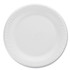 DART 9PWCRPK Concorde Non-Laminated Foam Plates, 9" dia, White, 125/Pack