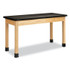 DIVERSIFIED WOODCRAFTS, INC. Spaces™ P720LBBK36N Classroom Science Table, 54w x 24d x 36h, Black High Pressure Laminate (HPL) Top, Oak Base