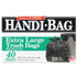 WEBSTER INDUSTRIES Handi-Bag® HAB6FTL40 Super Value Pack Can Liners, 33 gal, 0.65 mil, 32.5" x 40", Black, 40/Box