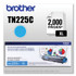 BROTHER INTL. CORP. TN225C TN225C High-Yield Toner, 2,200 Page-Yield, Cyan