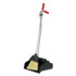 UNGER EDPBR Ergo Dustpan With Broom, 12w x 33h, Metal with Vinyl Coated Handle, Red/Silver