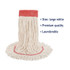 BOARDWALK 503WHCT Super Loop Wet Mop Head, Cotton/Synthetic Fiber, 5" Headband, Large Size, White, 12/Carton