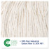 BOARDWALK 503WHCT Super Loop Wet Mop Head, Cotton/Synthetic Fiber, 5" Headband, Large Size, White, 12/Carton