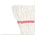 BOARDWALK 503WHCT Super Loop Wet Mop Head, Cotton/Synthetic Fiber, 5" Headband, Large Size, White, 12/Carton