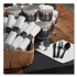 HOFFMASTER 119971 CaterWrap Heavyweight Cutlery Combo Kit, Fork/Knife/Napkin/Spoon, Plastic, Black, 100/Carton
