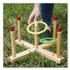 CHAMPION SPORT Sports QS1 Ring Toss Set, Plastic/Wood, Assorted Colors, 5 Pegs, 4 Rings