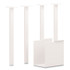 HON COMPANY HLCPL29USPJW Coze Writing Desk Post Legs with U-Storage Compartment, 5.75" x 28", Designer White, 4 Legs/Set