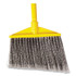 RUBBERMAID COMMERCIAL PROD. 6375-00GY 7920014588208, Angled Large Broom, 46.78" Handle, Gray/Yellow