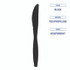 BOARDWALK KNIFEHWPPBLA Heavyweight Polypropylene Cutlery, Knife, Black, 1000/Carton