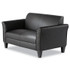 ALERA RL22LS10B Alera Reception Lounge Sofa Series, Two-Cushion Loveseat, 55.5" x 31.5" x 33.07", Black