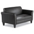 ALERA RL22LS10B Alera Reception Lounge Sofa Series, Two-Cushion Loveseat, 55.5" x 31.5" x 33.07", Black
