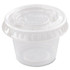 DART PL100N Portion/Souffle Cup Lids, Fits 0.5 oz to 1 oz Cups, PET, Clear, 125 Pack, 20 Packs/Carton