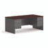 HON COMPANY 38180NS 38000 Series Double Pedestal Desk, 72" x 36" x 29.5", Mahogany/Charcoal