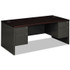 HON COMPANY 38180NS 38000 Series Double Pedestal Desk, 72" x 36" x 29.5", Mahogany/Charcoal