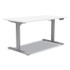 UNION & SCALE 24388476 Essentials Electric Sit-Stand Desk, 55.1" x 27.5" x 25.9" to 51.5", White/Aluminum