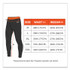 TENACIOUS HOLDINGS, INC. ergodyne® 40806 N-Ferno 6480 Midweight Base Layer Pants - 240 g, 2X-Large, Black