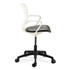 SAFCO PRODUCTS 7013WH Shell Desk Chair, Supports Up to 275 lb, 17" to 20" Seat Height, Black Seat, White Back, Black/White Base