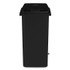 SAFCO PRODUCTS 9926BL Plastic Step-On Receptacle, 32 gal, Metal, Black