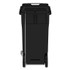 SAFCO PRODUCTS 9926BL Plastic Step-On Receptacle, 32 gal, Metal, Black
