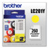 BROTHER INTL. CORP. LC201Y LC201Y Innobella Ink, 260 Page-Yield, Yellow