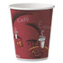 DART SOLO® 370SI Paper Hot Drink Cups in Bistro Design, 3.35" Diameter x 3.82" h, 10 oz, Maroon, 1,000/Carton