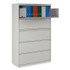 ALERA HLF4267LG Lateral File, 5 Legal/Letter/A4/A5-Size File Drawers, 1 Roll-Out Posting Shelf, Light Gray, 42" x 18.63" x 67.63"