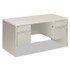 HON COMPANY 38155B9Q 38000 Series Double Pedestal Desk, 60" x 30" x 30", Light Gray/Silver