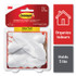 3M/COMMERCIAL TAPE DIV. Command™ 170834ES General Purpose Hooks, Large, Plastic, White, 5 lb Capacity, 4 Hooks and 6 Strips/Pack