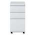 ALERA PBBBFLG File Pedestal with Full-Length Pull, Left/Right, 3-Drawers: Box/Box/File, Legal/Letter, Light Gray, 14.96" x 19.29" x 27.75"