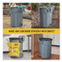 RUBBERMAID COMMERCIAL PROD. 2179403 Vented Wheeled BRUTE Container, 32 gal, Plastic, Gray