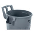 RUBBERMAID COMMERCIAL PROD. 2179403 Vented Wheeled BRUTE Container, 32 gal, Plastic, Gray