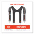 TENACIOUS HOLDINGS, INC. ergodyne® 13665 Arsenal 5560 Padded Tool Belt Suspenders, 36" to 48" Waist, 3" Wide, Polyester, Gray