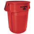 RUBBERMAID COMMERCIAL PROD. 264360REDEA Vented Round Brute Container, 44 gal, Plastic, Red