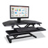 VICTOR TECHNOLOGY LLC DCX650 Height Adjustable Corner Standing Desk with Keyboard Tray, 36 x 20 x 0 to 20, Black