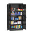 ALERA CM7218BK Assembled 72" High Heavy-Duty Welded Storage Cabinet, Four Adjustable Shelves, 36w x 18d, Black