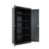 ALERA CM7218BK Assembled 72" High Heavy-Duty Welded Storage Cabinet, Four Adjustable Shelves, 36w x 18d, Black