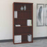 BUSH INDUSTRIES WC24414 Series C Collection Bookcase, Five-Shelf, 35.63w x 15.38d x 72.78h, Hansen Cherry