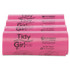 STOUT Tidy Girl™ TGUF Feminine Hygiene Sanitary Disposal Bags, 4" x 4" x 10", Pink/Black, 150 Bags/Roll, 4 Rolls/Carton