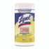 RECKITT BENCKISER LYSOL® Brand 77182CT Disinfecting Wipes, 1-Ply, 7 x 7.25, Lemon and Lime Blossom, White, 80 Wipes/Canister, 6 Canisters/Carton