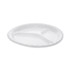 PACTIV EVERGREEN CORPORATION 0TK10044000Y Placesetter Deluxe Laminated Foam Dinnerware, 3-Compartment Plate, 10.25" dia, White, 540/Carton