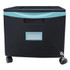 STOREX 61270U01C Single-Drawer Mobile Filing Cabinet, 1 Legal/Letter-Size File Drawer, Black/Teal, 14.75" x 18.25" x 12.75"
