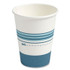 PERK 24375253 Paper Hot Cups, 12 oz, White/Blue, 50/Pack