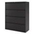 ALERA HLF4254BL Lateral File, 4 Legal/Letter-Size File Drawers, Black, 42" x 18.63" x 52.5"