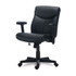 ALERA HH42B19 Alera Harthope Leather Task Chair, Supports Up to 275 lb, Black Seat/Back, Black Base
