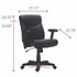 ALERA HH42B19 Alera Harthope Leather Task Chair, Supports Up to 275 lb, Black Seat/Back, Black Base