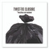 PERK 24377877 Twist-Tie Heavy-Duty Trash Bags, Open-Face, 45 gal, 1.1 mil, 45" x 38", Black, 25/Box
